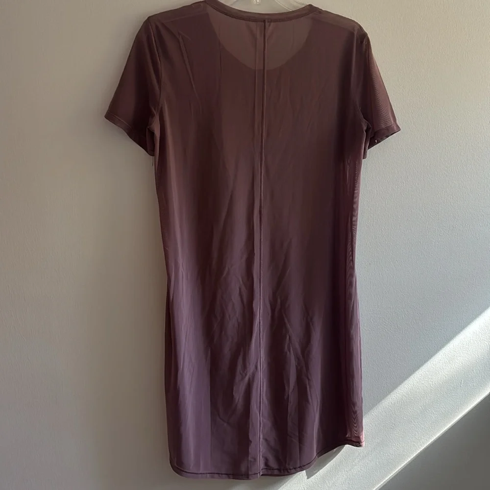 Lululemon Ready To Reach sheer mesh dress in Antique Bark Mauve - Picture 7 of 8